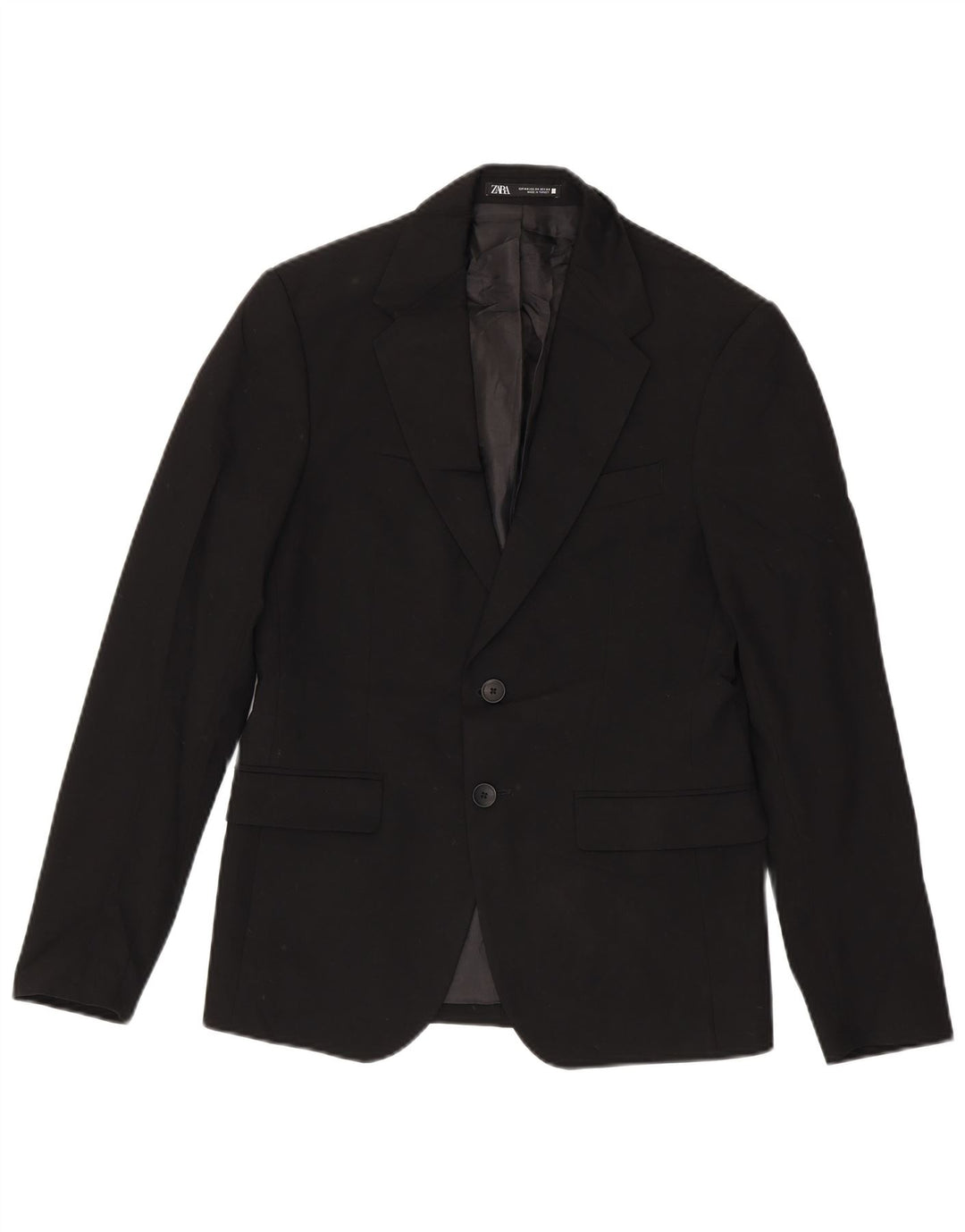 ZARA Chaqueta Blazer De 2 Botones Para Hombre EU 44 XS Viscosa Azul Marino