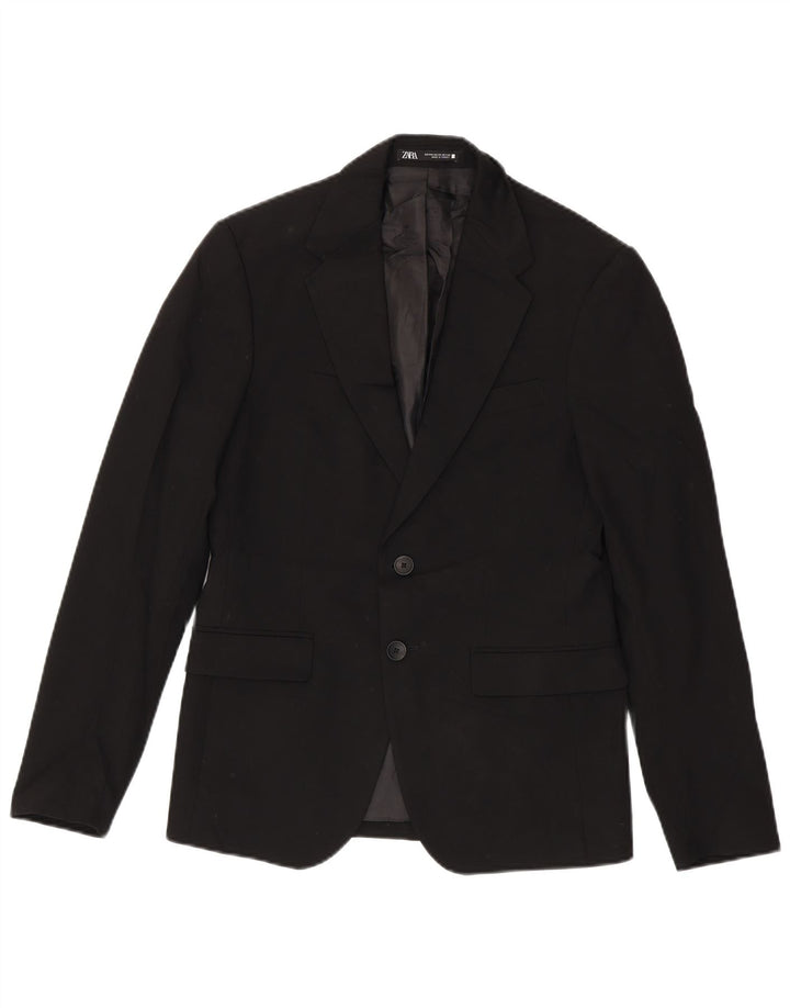 ZARA Chaqueta Blazer De 2 Botones Para Hombre EU 44 XS Viscosa Azul Marino