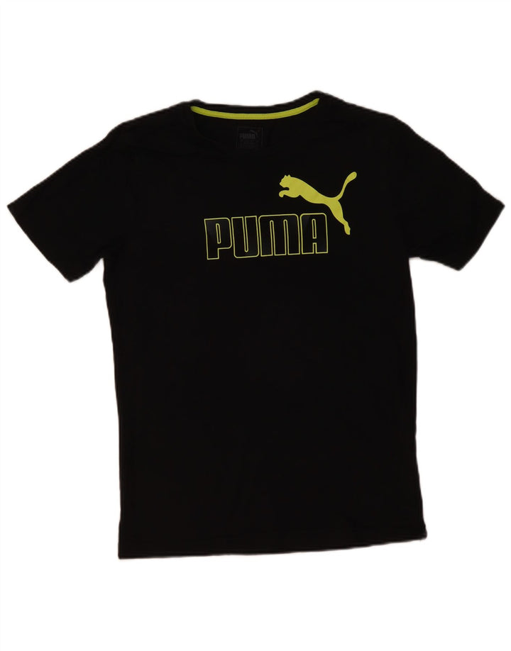 Puma - Camiseta gráfica para hombre, talla pequeña, algodón negro