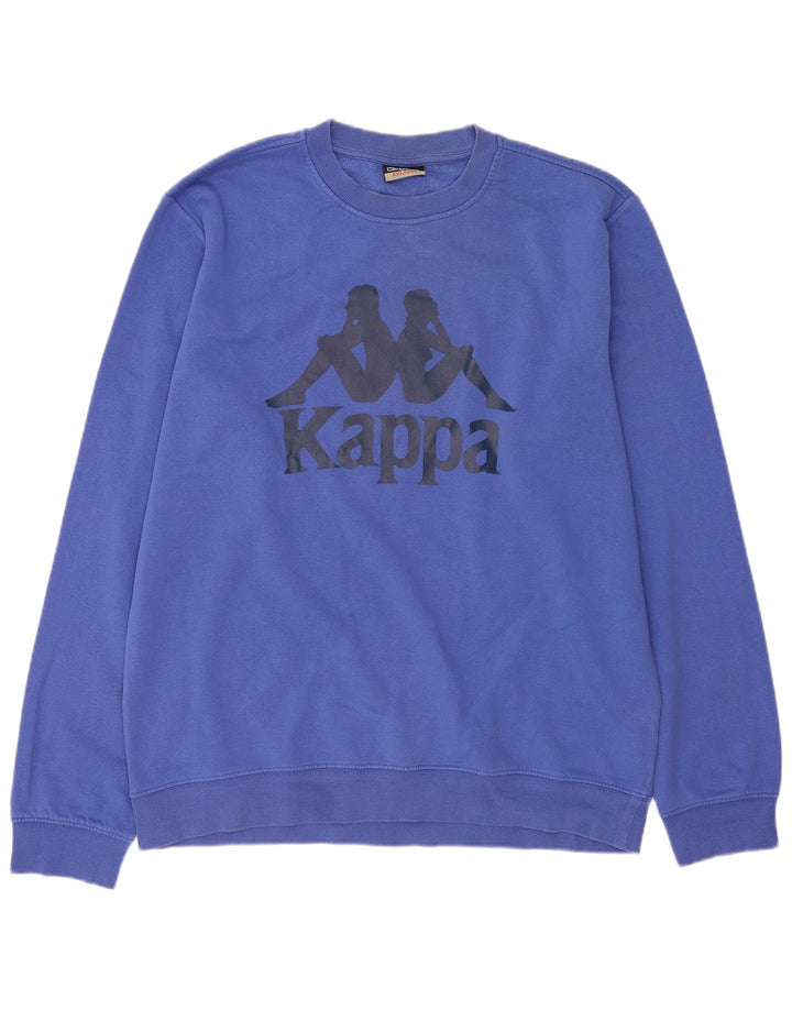 Kappa Hombre Sudadera Gráfica Jersey 2XL Algodón Azul