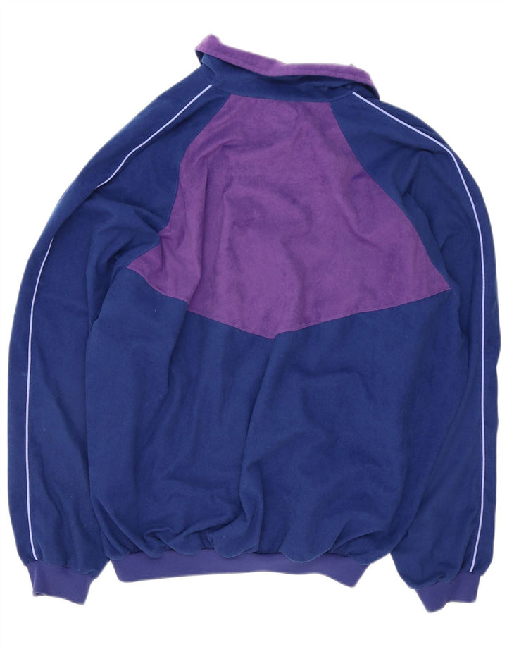 Aesse Hombre Chaqueta De Chándal De Terciopelo Grande Púrpura Colorblock Poliéster