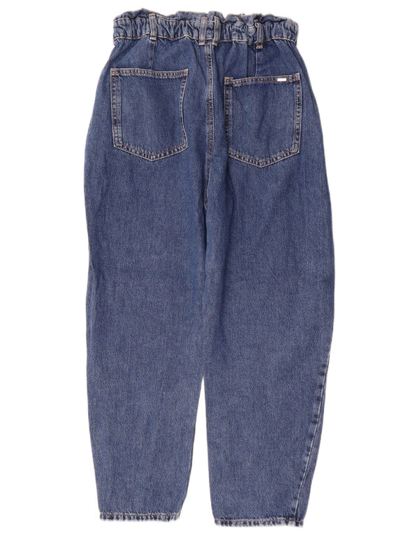 Zara Vaqueros recortados de cintura alta para mujer EU 38 Small W28 L25 Algodón azul