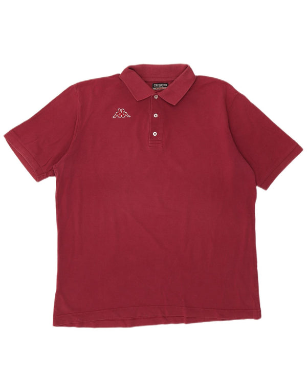Kappa Polo Hombre XL Borgoña Algodón