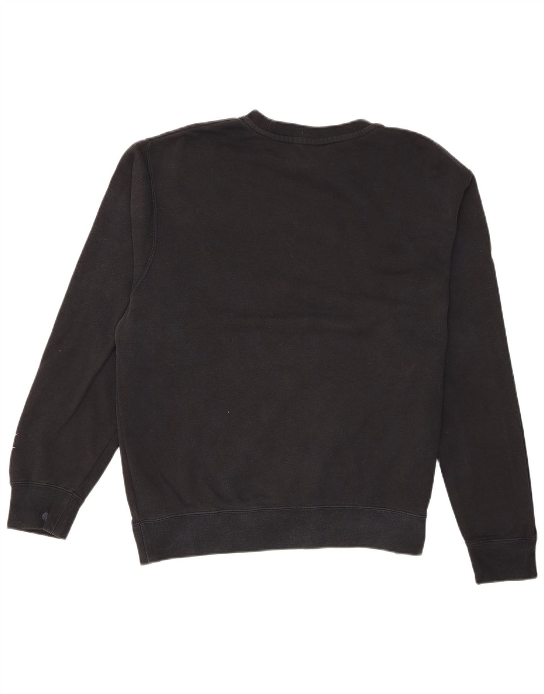 Nike Sudadera con gráfico Swoosh para hombre, jersey de algodón negro mediano