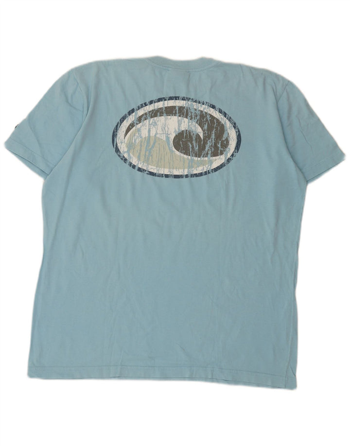 Murphy & Nye Camiseta gráfica para hombre Top grande de algodón azul
