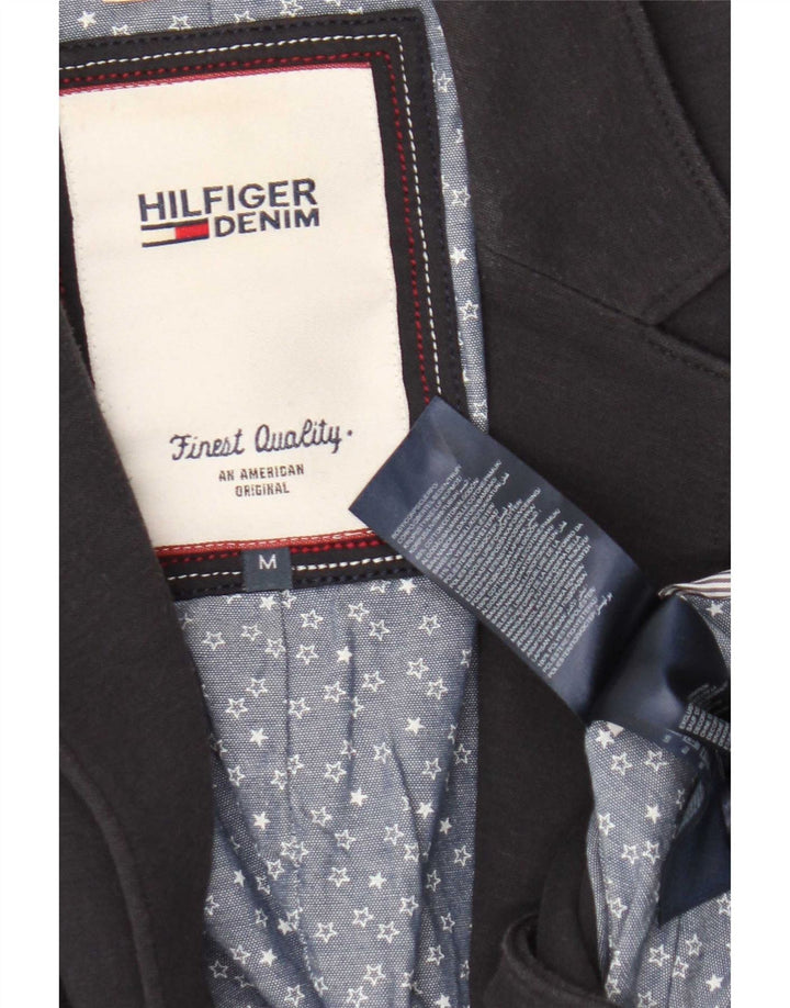Tommy Hilfiger Chaqueta tipo blazer con 1 botón para mujer Reino Unido 12 Algodón azul marino mediano