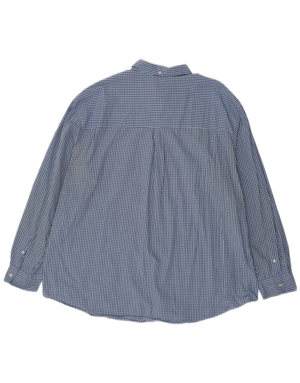 Chaps Camisa para hombre 3XL Algodón a cuadros azul