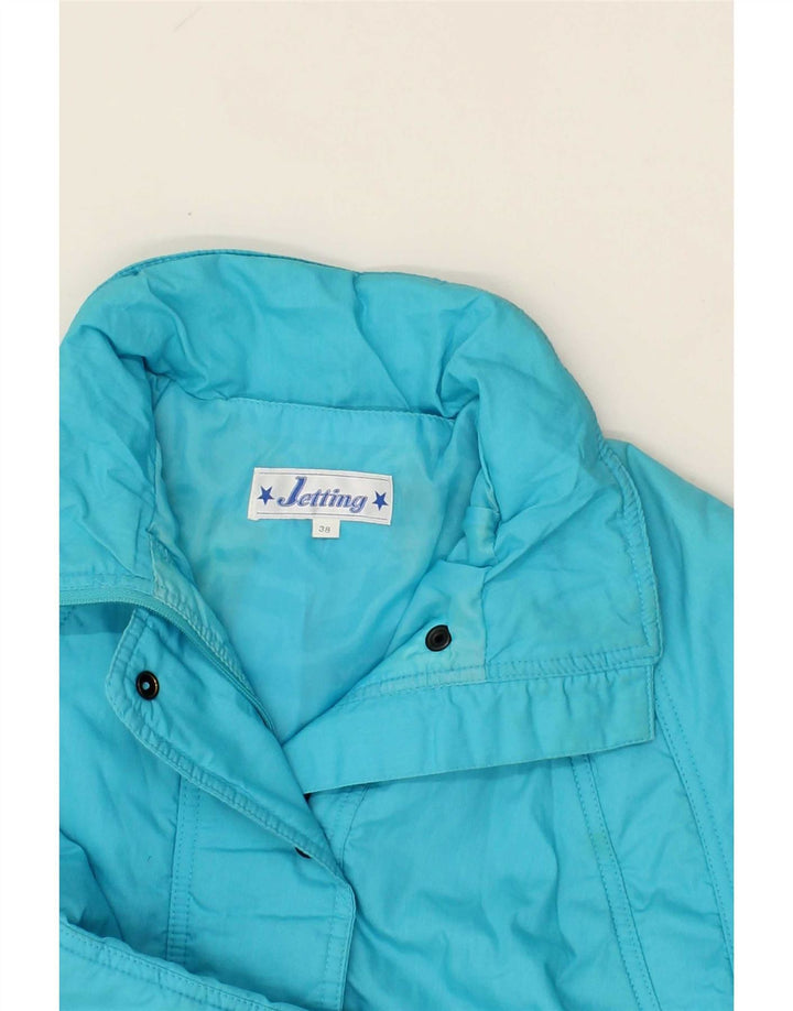 VINTAGE Womens Windbreaker Jacket EU 38 Medium Blue Cotton Vintage Vintage and Second-Hand Vintage from Messina Hembry 