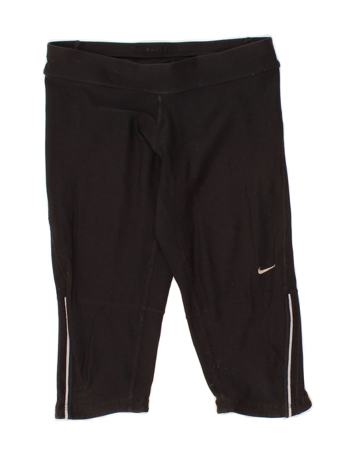 NIKE Womens Dri Fit Bermuda Sport Shorts UK 10 Small  Black Polyester Vintage Nike and Second-Hand Nike from Messina Hembry 