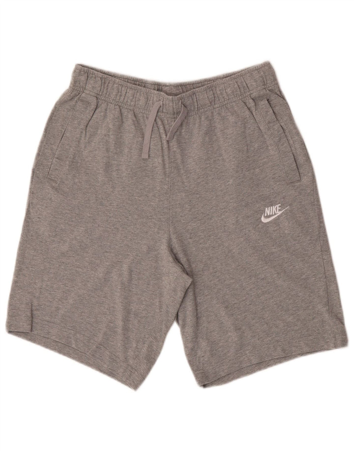 Nike - Pantalones cortos deportivos para hombre, talla pequeña, algodón gris