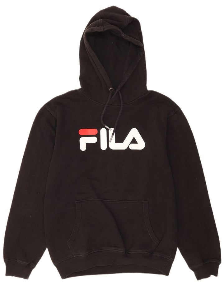 Fila Hombre Graphic Sudadera Con Capucha Jersey Pequeño Algodón Negro