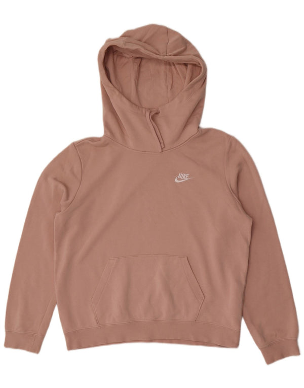 Nike - Sudadera con capucha para mujer, talla 40, algodón rosa medio