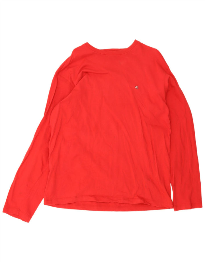Champion Hombre Top Manga Larga 2XL Algodón Rojo
