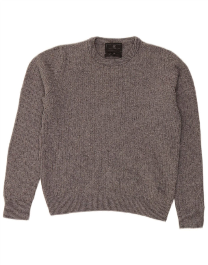 Marks & Spencer Suéter Corto con Cuello Redondo para Mujer UK 44 Gris Medio
