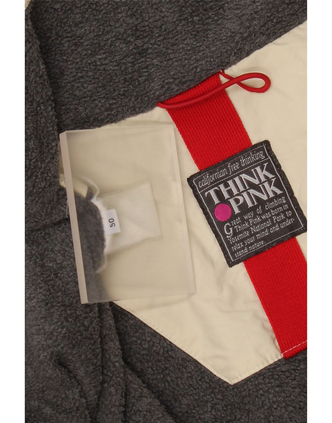 Think Pink Chaqueta cortavientos para hombre IT 50 Large Off White