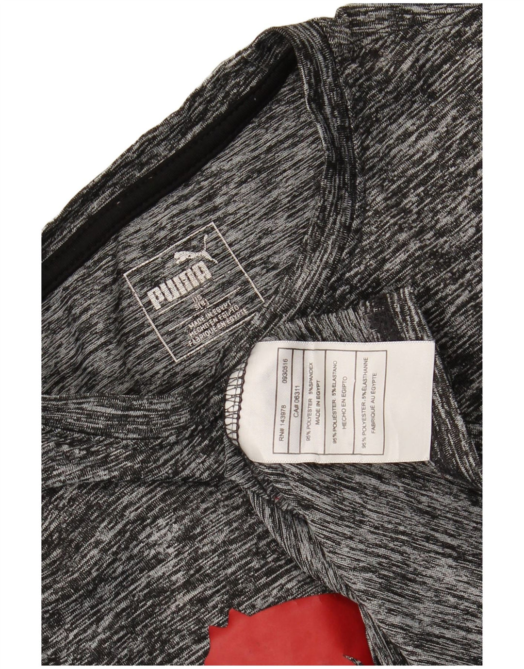 PUMA Boys Graphic Top Manga Larga 8-9 Años Pequeño Gris Poliéster