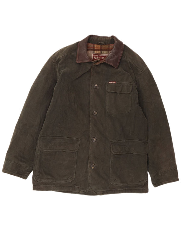 MARLBORO CLASSICS Chaqueta utilitaria para hombre UK 38 Medium Khaki Colourblock