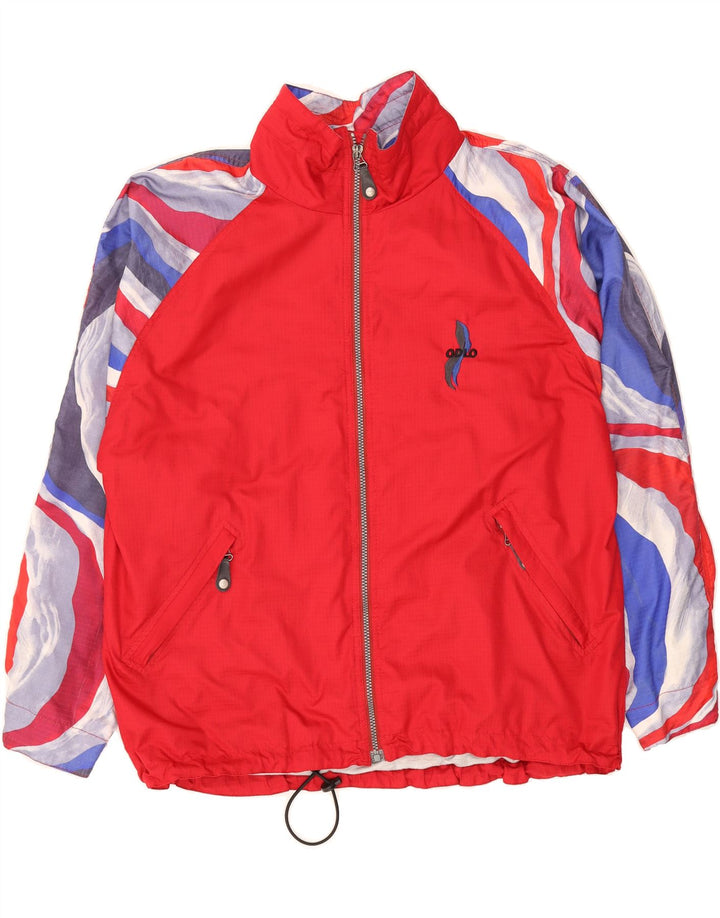 ODLO Mens Bomber Jacket UK 38 Medium Red Colourblock Polyester Vintage Odlo and Second-Hand Odlo from Messina Hembry 