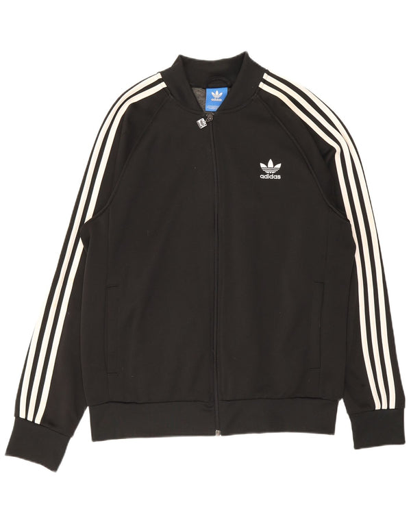 Adidas - Chaqueta de chándal para hombre, talla grande, poliéster negro