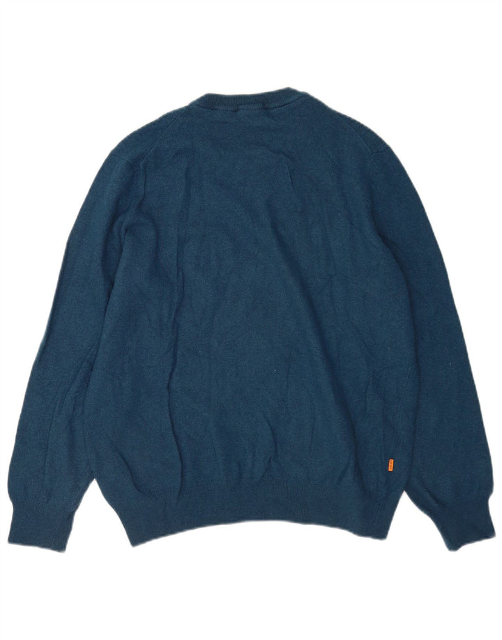 Timberland Jersey De Cuello Redondo Para Hombre Suéter De Lana Azul Grande