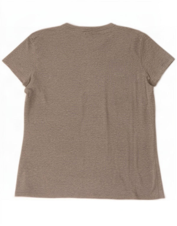 Tommy Hilfiger Mens T-Shirt Top Large Grey Flecked Cotton