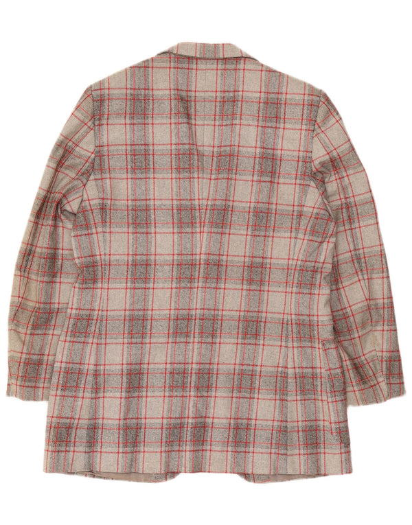 Vintage hombres 2 botones Blazer chaqueta IT 52 XL gris comprobar