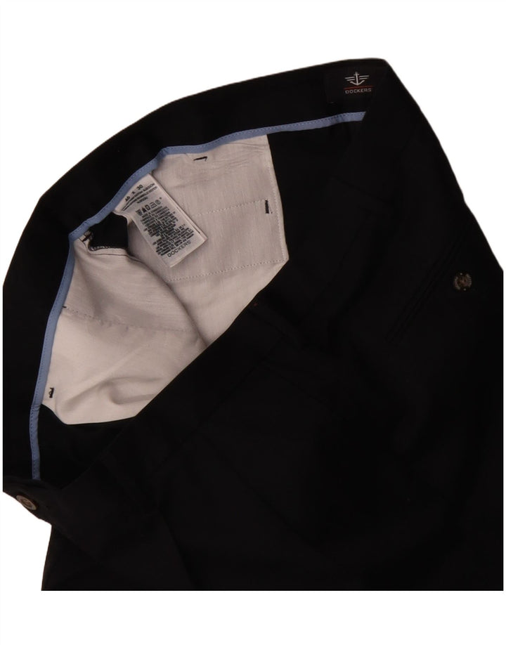 Dockers Pantalón chino con pinzas para hombre W40 L30 Algodón negro