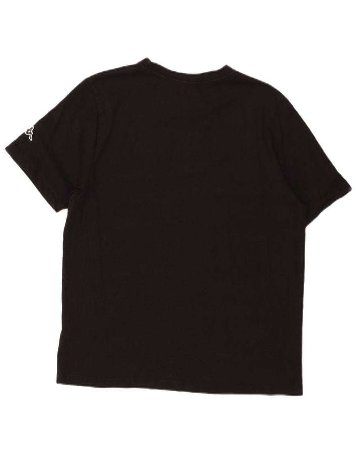 Kappa Hombre Camiseta Gráfica Top Medium Negro Algodón