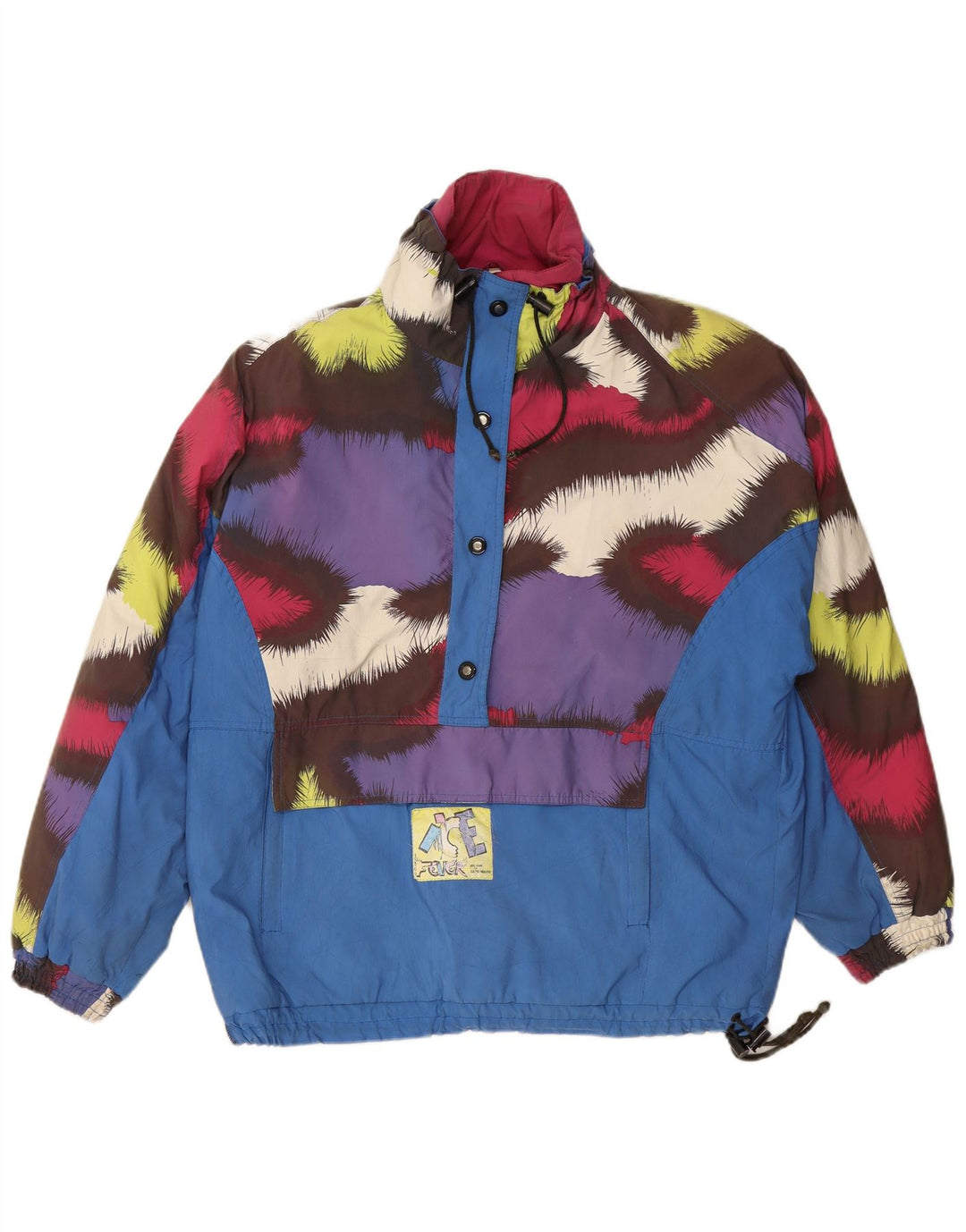 FEVER Chaqueta anorak para hombre ES 38 Azul medio Poliéster con bloques de color