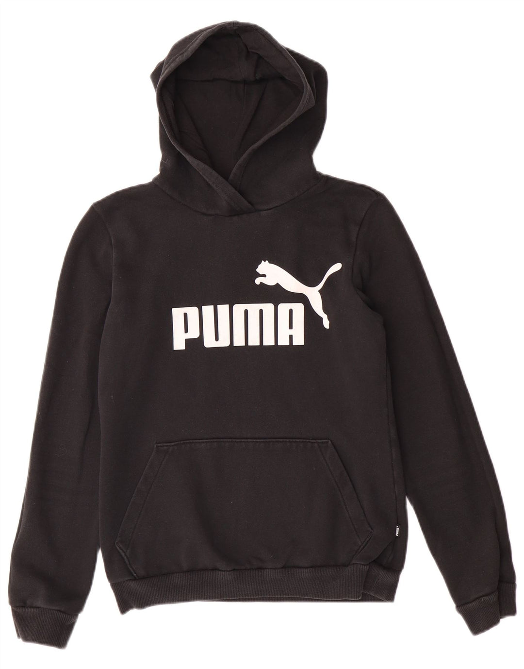 PUMA Sudadera con capucha gráfica para niñas 13-14 años Algodón negro