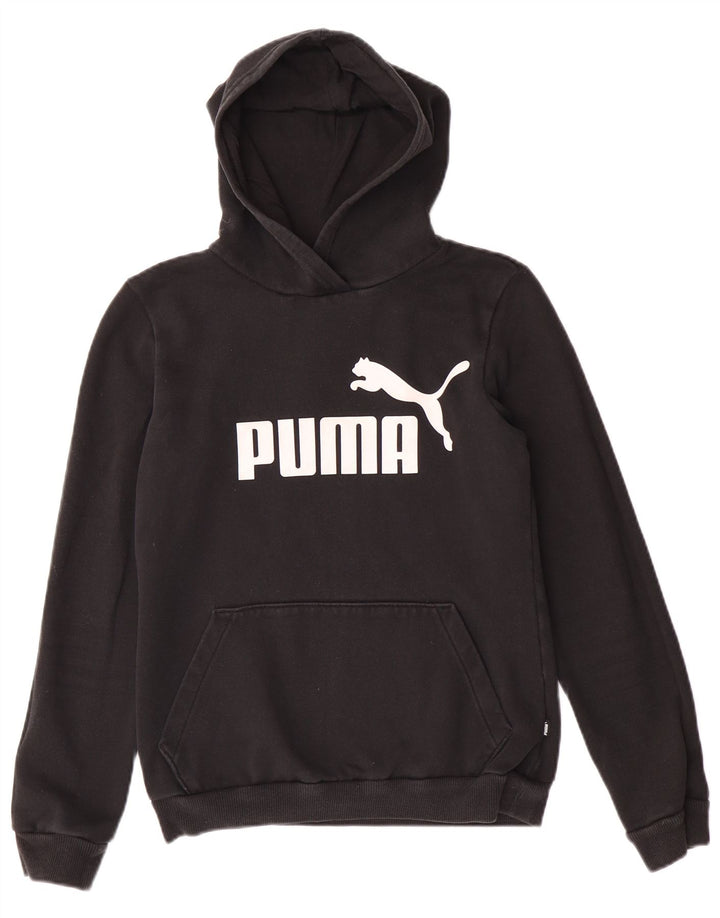 PUMA Sudadera con capucha gráfica para niñas 13-14 años Algodón negro