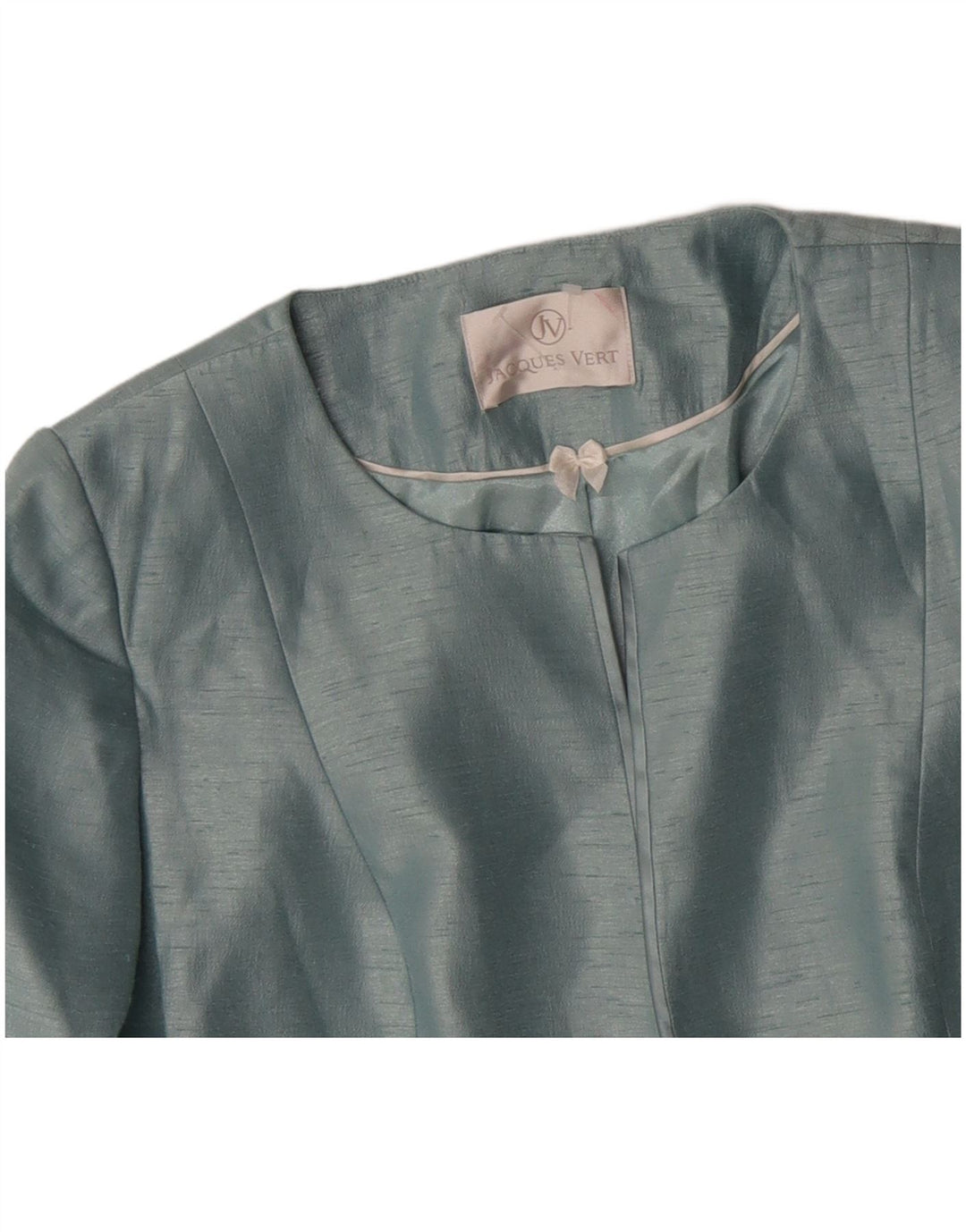 Jacques Vert Chaqueta corta de manga 3/4 para mujer UK 46 Viscosa azul grande