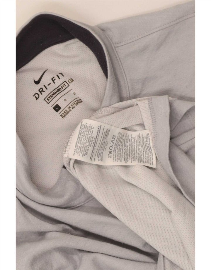 Nike Dri Fit - Chándal estándar con cremallera y cuello para hombre, talla grande, color gris