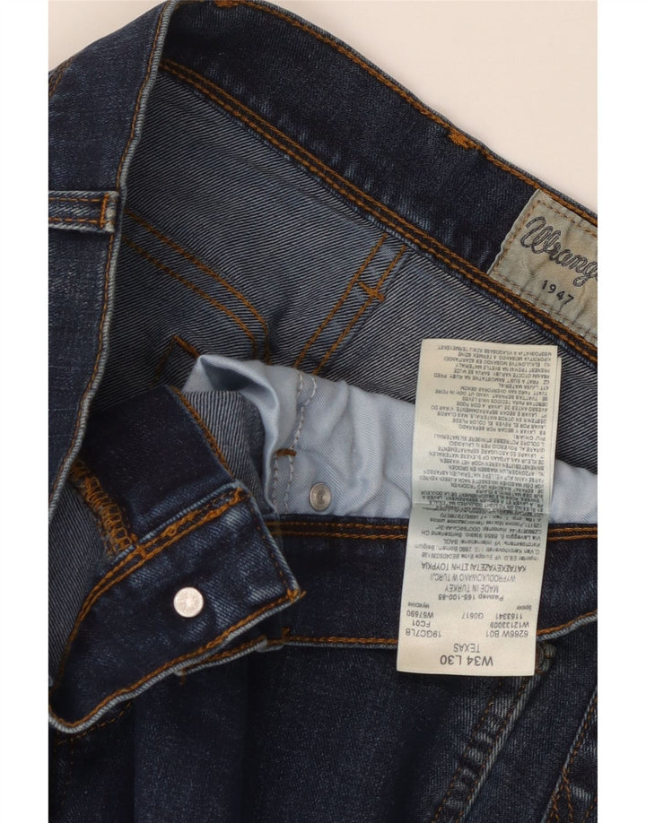 Wrangler Vaqueros rectos Texas para hombre W34 L26 Algodón azul marino