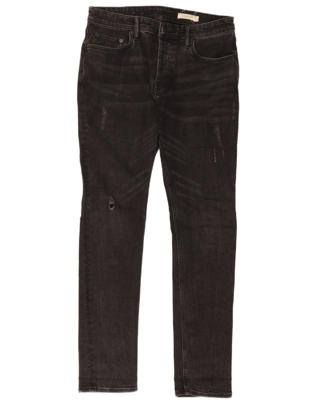 All Saints Jeans ajustados desgastados para hombre W30 L32 Algodón negro