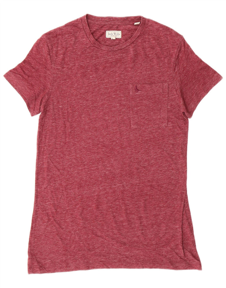 JACK WILLS Camiseta Hombre XS Borgoña Algodón