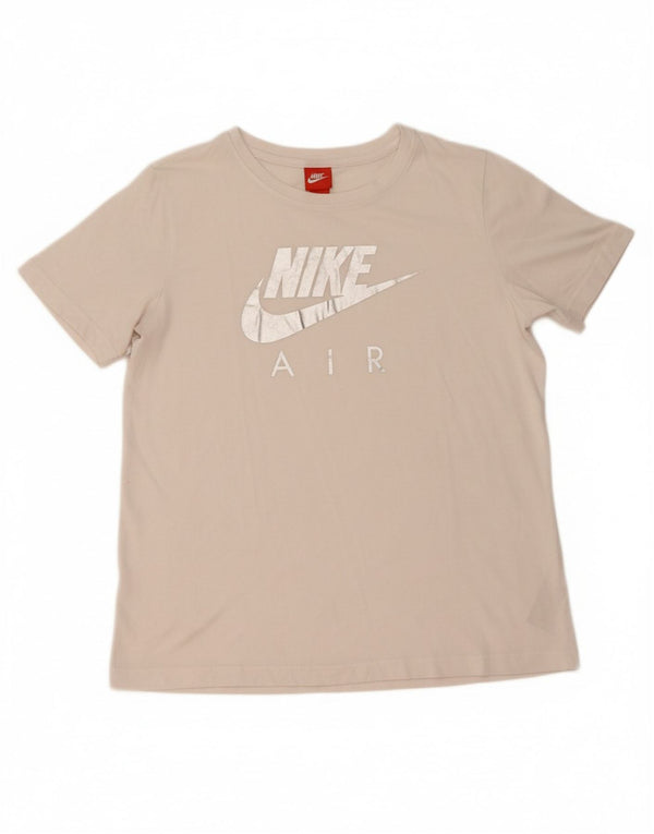 NIKE Womens Graphic T-Shirt Top UK 16 Large White Polyester