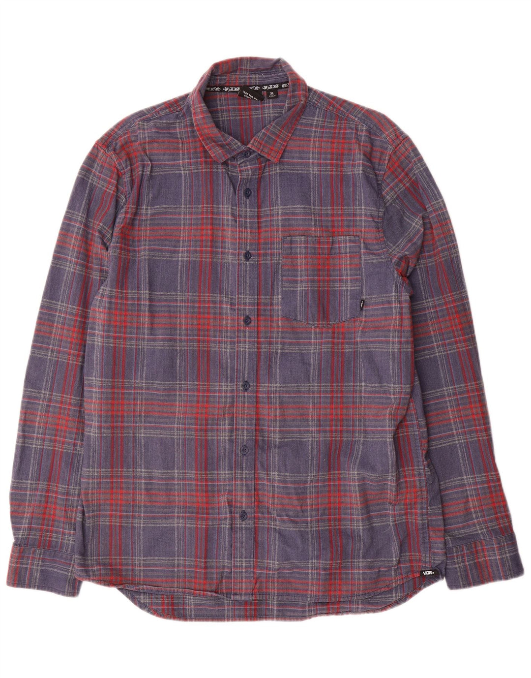 Vans Camisa De Franela XL De Algodón A Cuadros Multicolor Hombre