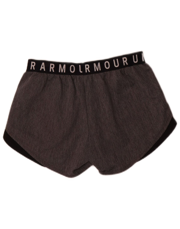 Under Armour Pantalones cortos deportivos gráficos para mujer UK 10 Small Grey Colourblock