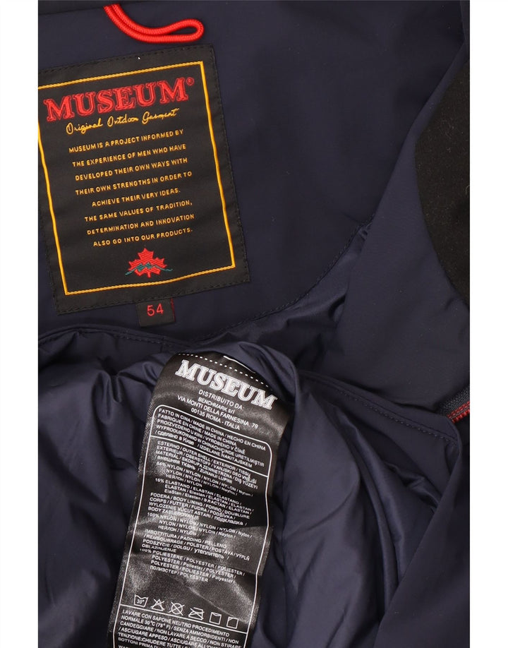 Parka con capucha para hombre Museum IT 54 2XL Nylon azul marino