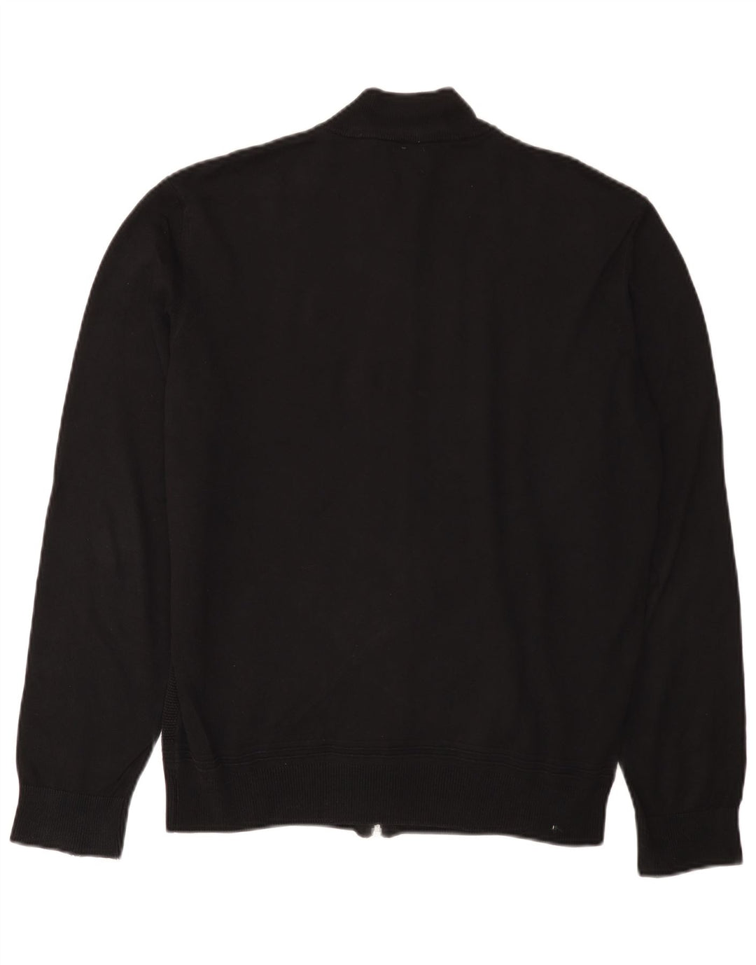 Zara Hombre Cárdigan Suéter Grande Algodón Negro