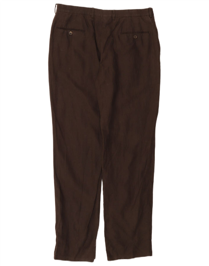 MASSIMO DUTTI Pantalón chino recto para mujer EU 44 Large W34 L30 Marrón