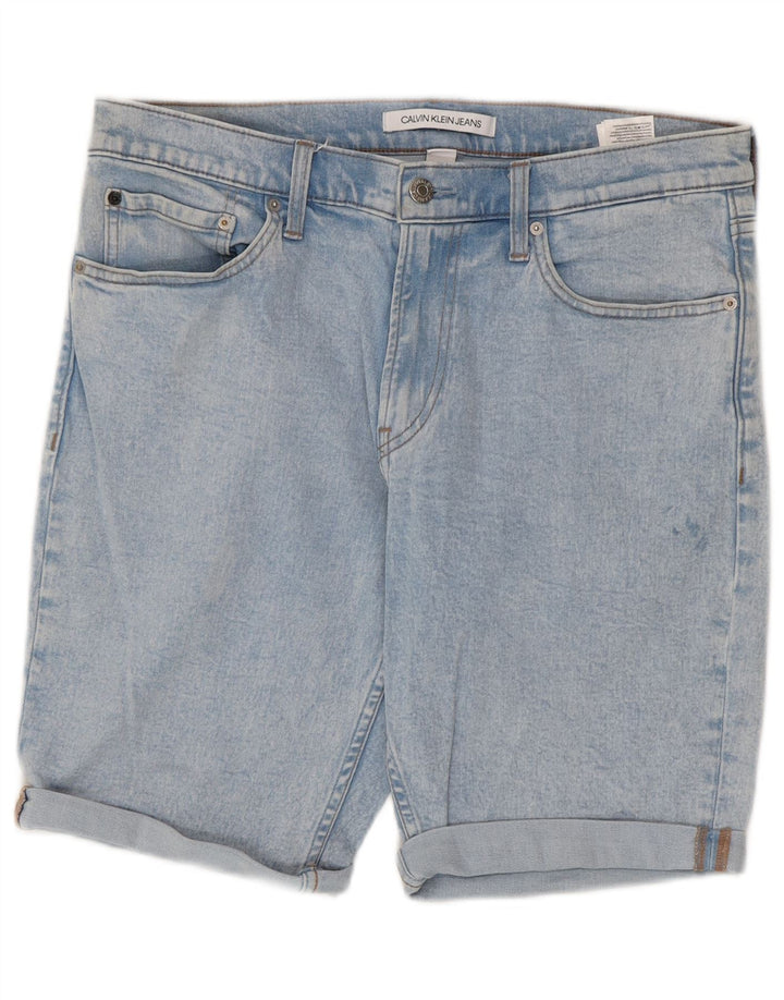 Pantalones cortos de mezclilla para hombre Calvin Klein W33 Algodón azul medio