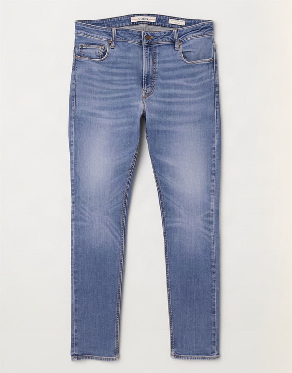 Guess Chris Super Skinny Jeans para Hombre W38 L32 Algodón Azul