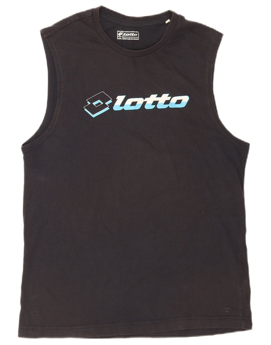 Lotto Hombre Gráfico Chaleco Top Grande Algodón Negro