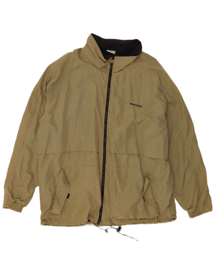 Diadora Chaqueta impermeable para hombre UK 40 Large Caqui Poliamida