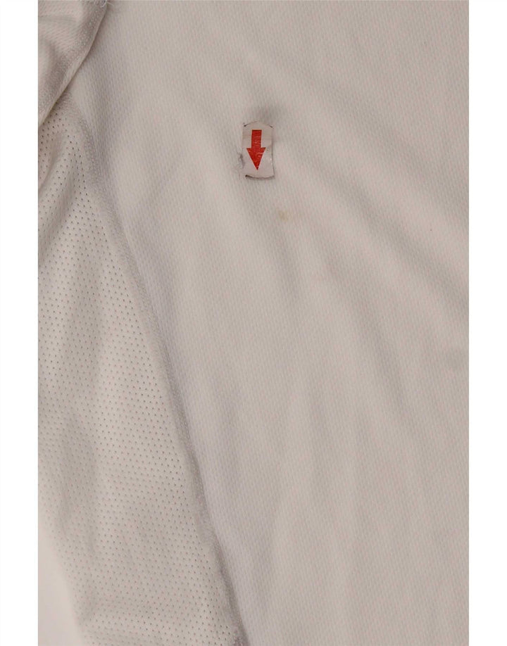 Camiseta Nike Dri Fit para hombre Top medio blanco color block Poliéster