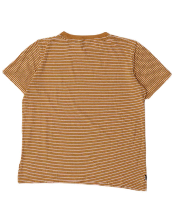 Superdry Camiseta extragrande para mujer Reino Unido 10 Small Algodón a rayas amarillas