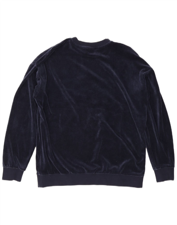 ADIDAS Sudadera con gráfico extragrande para mujer UK 12 Medium Azul marino