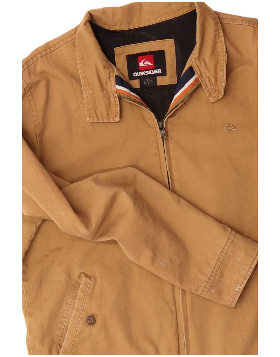 QUIKSILVER Chaqueta Bomber para Hombre UK 36 Small Beige Algodón